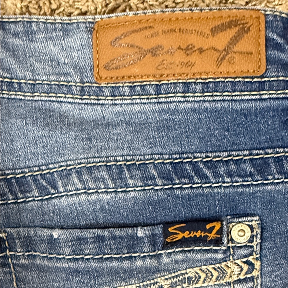 Seven7 Women's Blue Jean Shorts - Picture 10 of 15